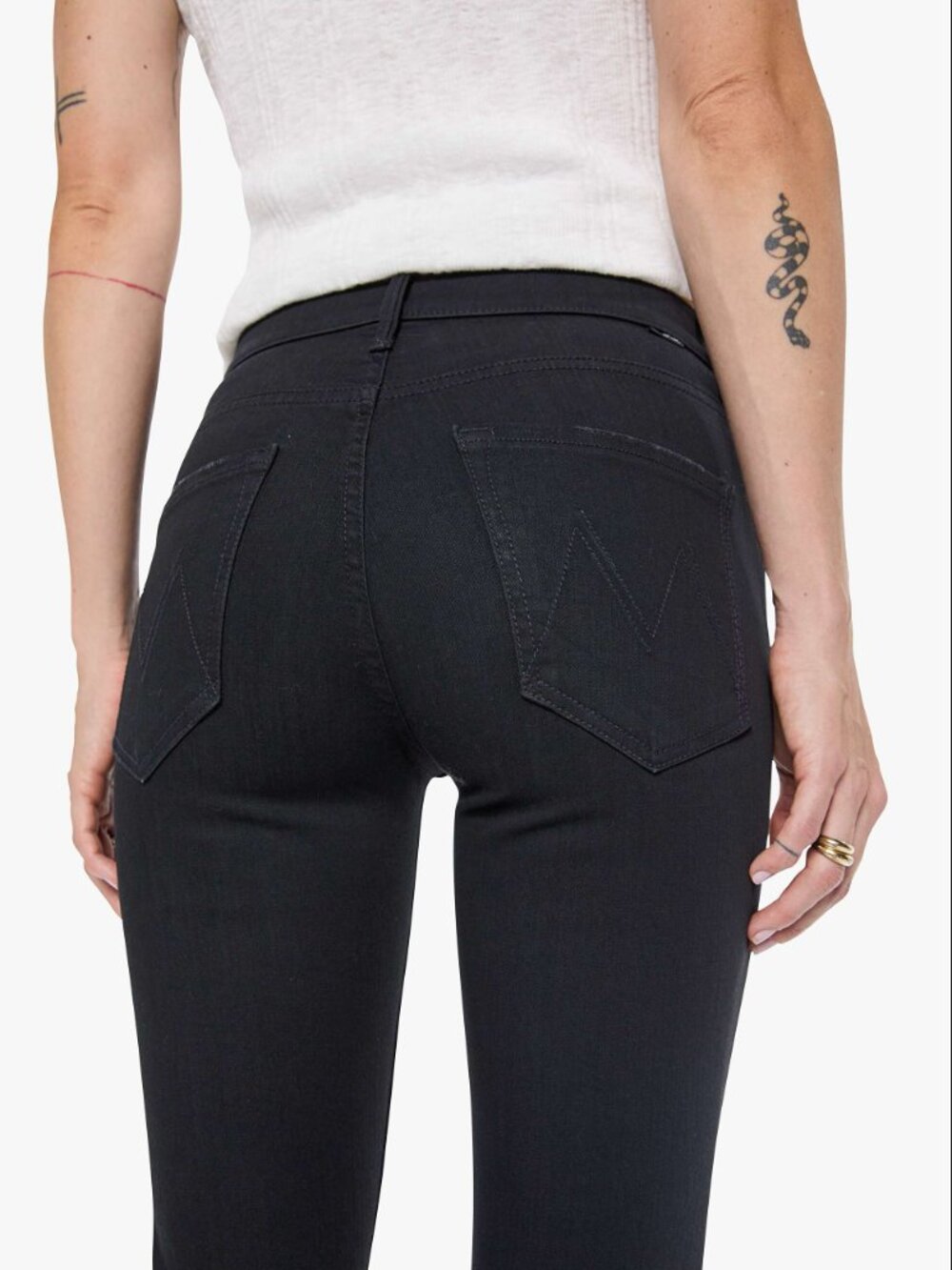 MOTHER The Pixie Dazzler Ankle Fray Jeans Not Guilty 30 (Fits Small)